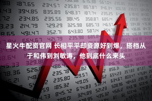 星火牛配资官网 长相平平却资源好到爆，搭档从于和伟到刘敏涛，他到底什么来头